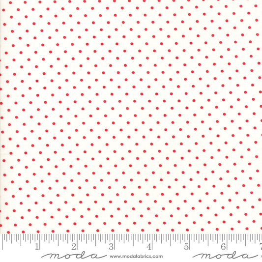 Moda Essentially Yours White Red Dots 8654-51