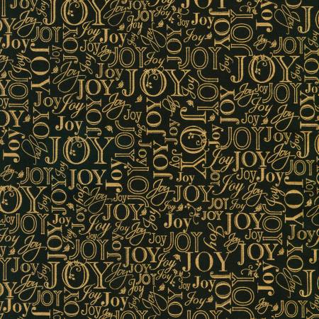 Robert Kaufman Winter's Grandeur Metallic 9 AXBM-20082-2 BLACK