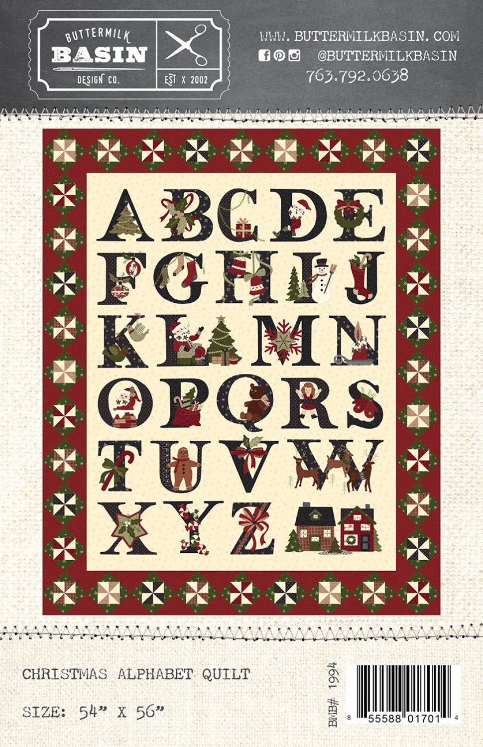 Christmas Alphabet Quilt BMB1994
