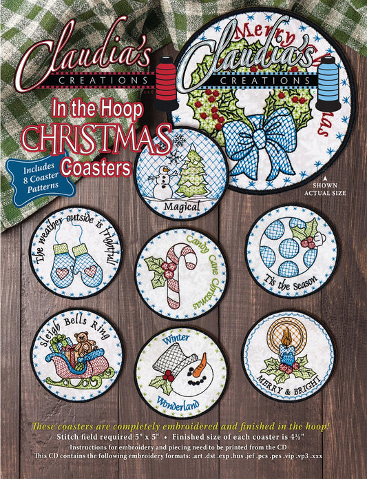 In the Hoop Christmas Coasters CM00208