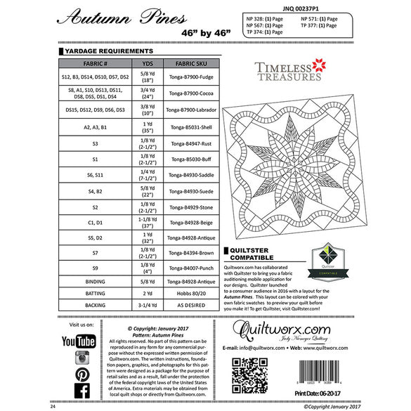 Autumn Pines Pattern JNQ00237P1