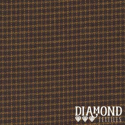 Diamond Textiles Homespun Dark Brown Mini Check PRF-670