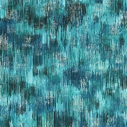 Robert Kaufman Fusions Brushwork Metallic Teal SRKM-18059-213