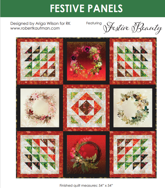 Festive Panels Quilt Kit RKFBKit