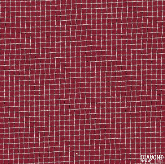 Diamond Textiles Americana Vintage White/Red Check Am-14 Red