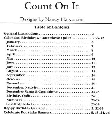 Count On It Pattern Booklet ATH543B