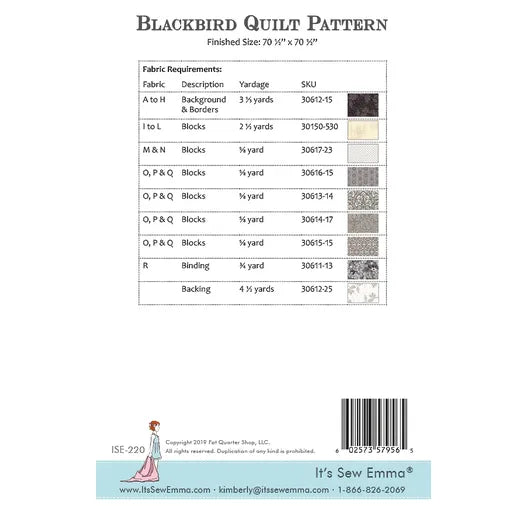 Blackbird Quilt Pattern ISE-220