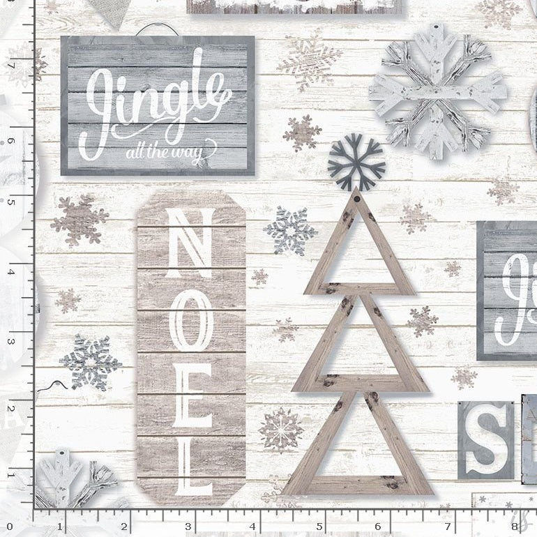 Timeless Treasures Snow is Falling HOLIDAY-C7473 CREAM