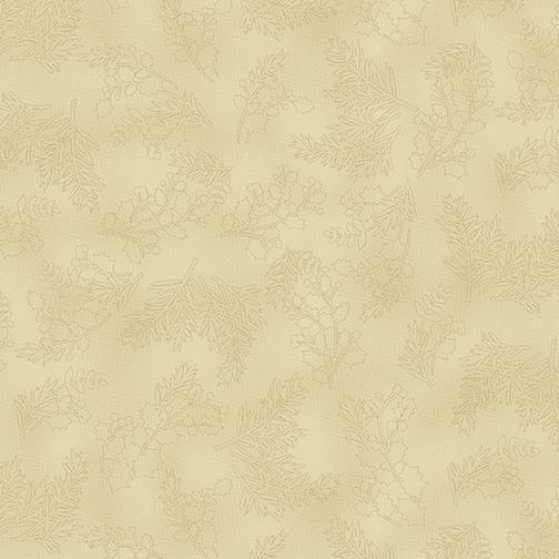 Benartex Charm Holiday Pine/Holly Tan 9605-70