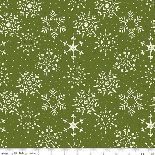 Riley Blake Adel in Winter C12267 Green