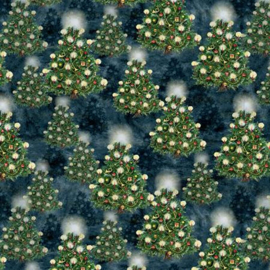 Wilmington Prints Winter Hollow  Navy 39745-497