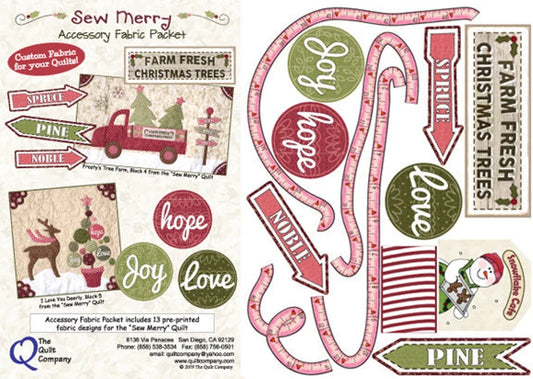 Sew Merry Accessory Fabric Pack THQMerry107