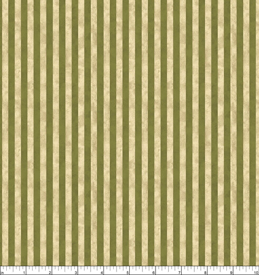 Benartex Winterberry Textured Stripe Green/Cream 9647-41