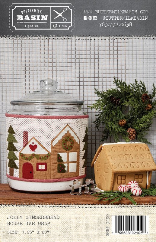 Jolly Gingerbread House Jar Wrap BMB3190